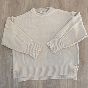 Carly Jean Cream Crewneck Sweater